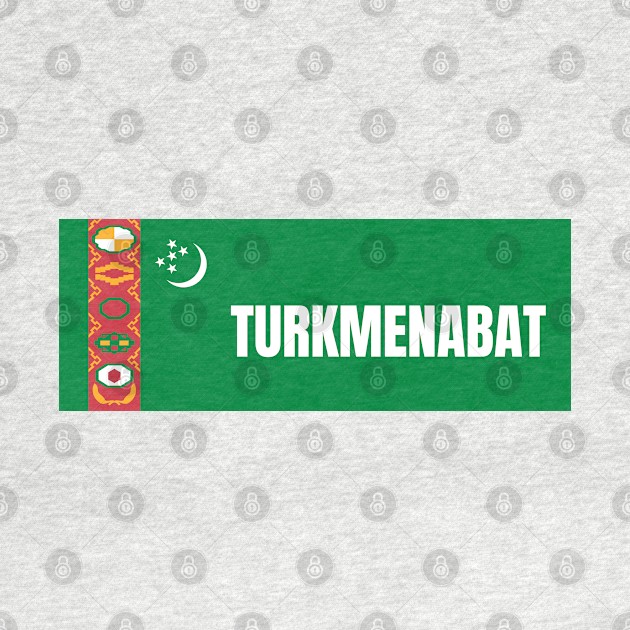Turkmenabat City in Turkmenistan Flag by aybe7elf